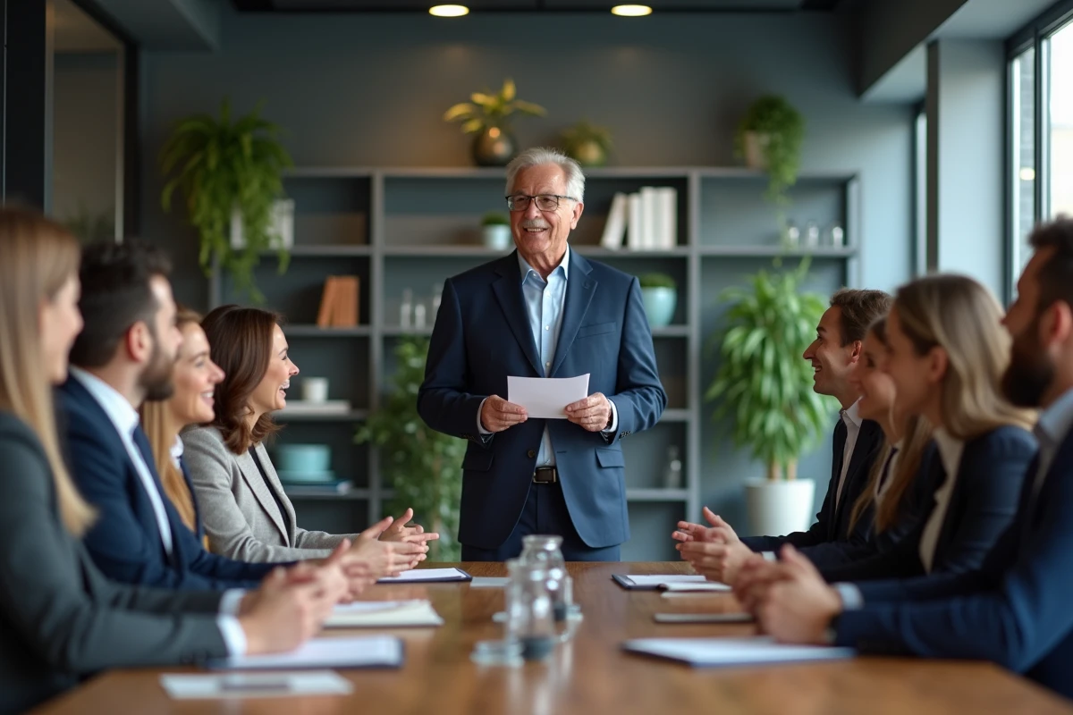 Collegues riant lors d