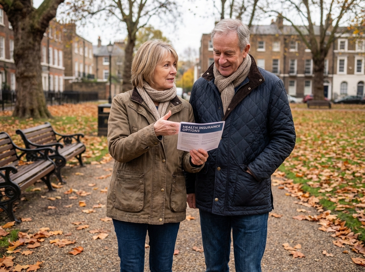 Couple retraité discute d